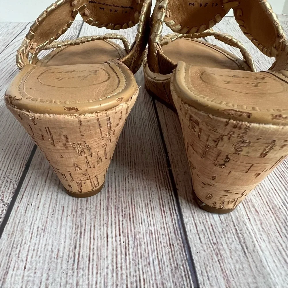 Jack Rogers Mid Lauren Wedge Sandals 9M